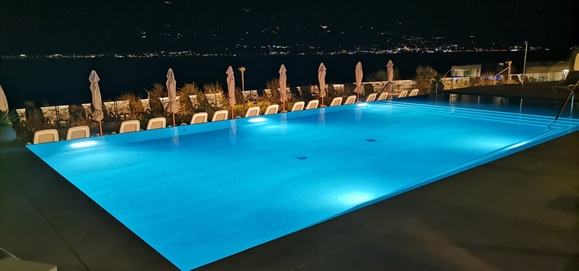 Swimming pool night view